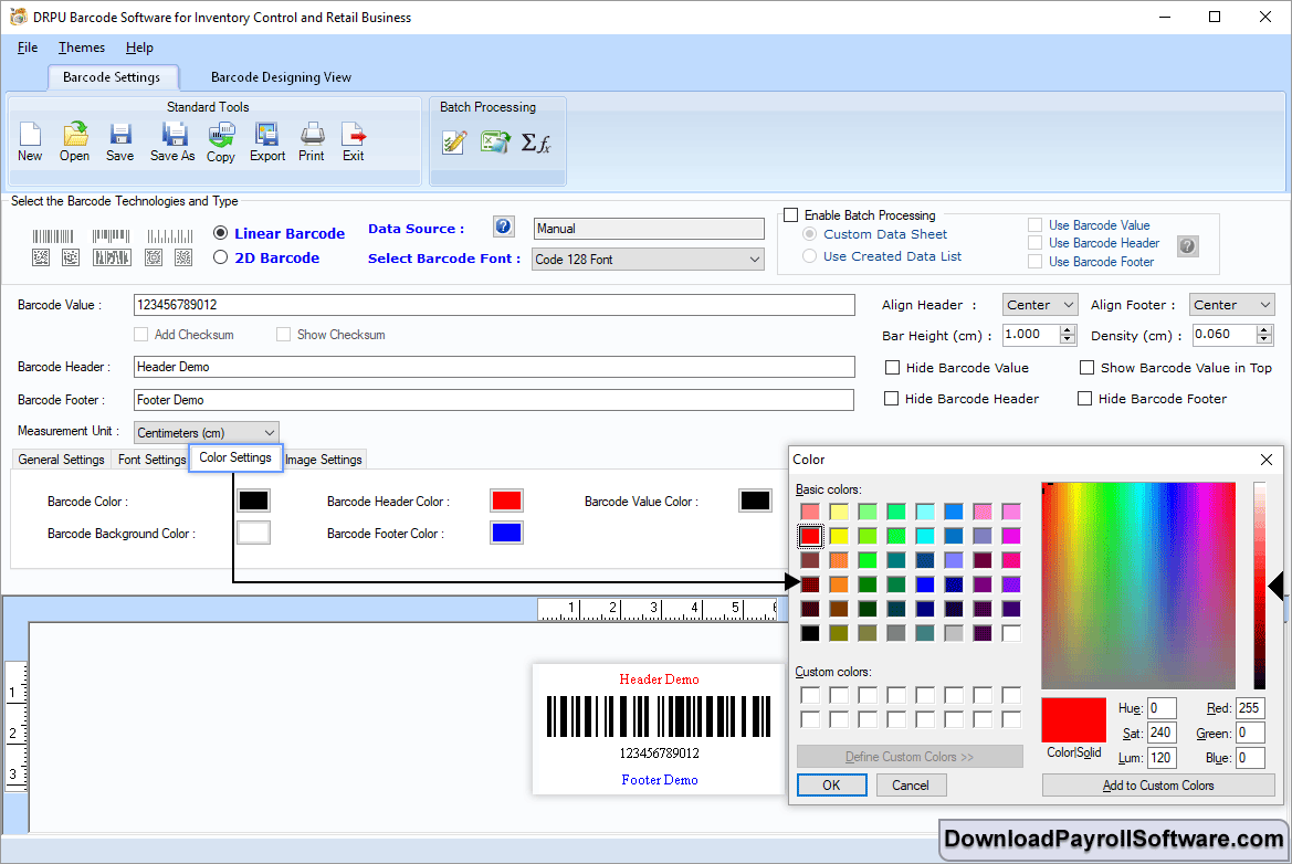 Color Settings Color Settings