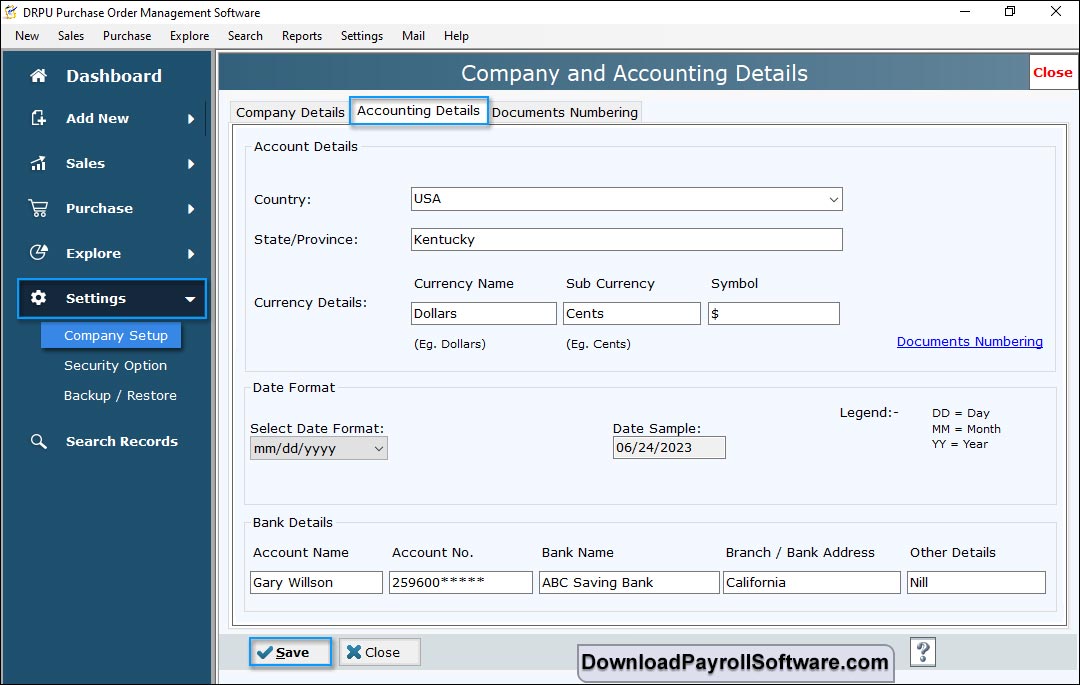 Accounting Details